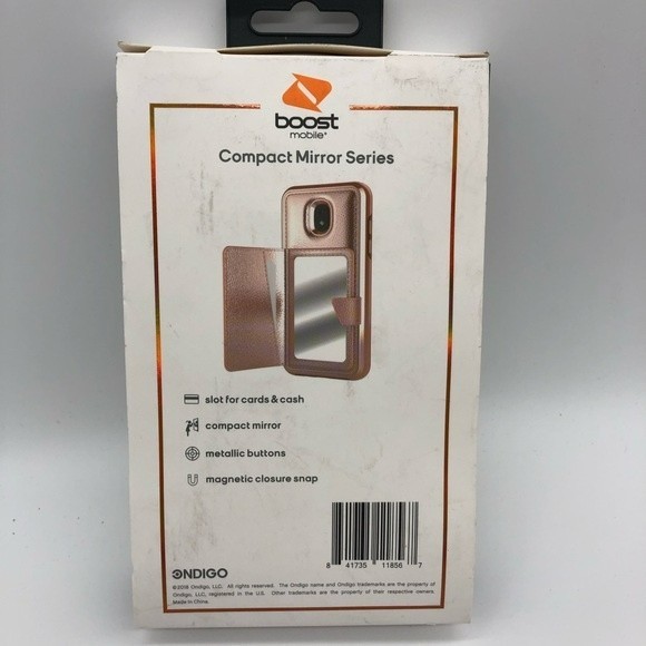 Phone case- Boost Mobile compact mirror series for Galaxy J3 Achieve-new in box - Picture 2 of 5